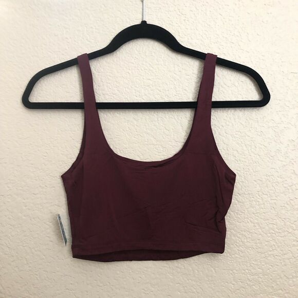 Free People NWT Be Cool Brami Crop Top Tank Acai - Picture 3 of 6
